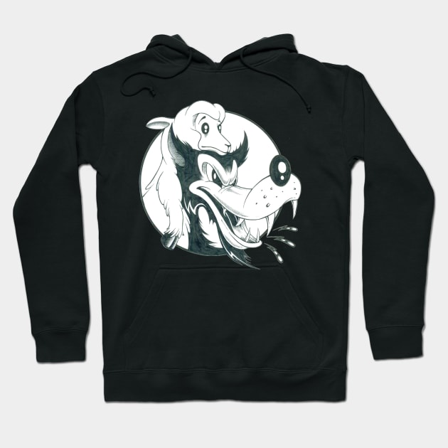 Wolf and Lamb Hoodie by Alan Forbes art